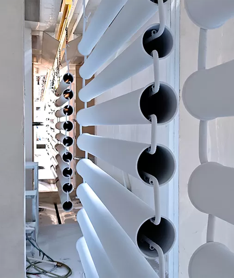 Manual Liquid Painting/Powder Coating Line With Ground Rail